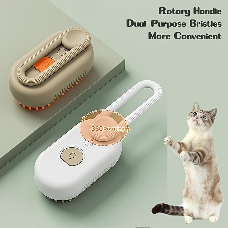 Brush Hair Steam Spray Rechargeable Grooming Shedding Cat Dogs Massage Electric