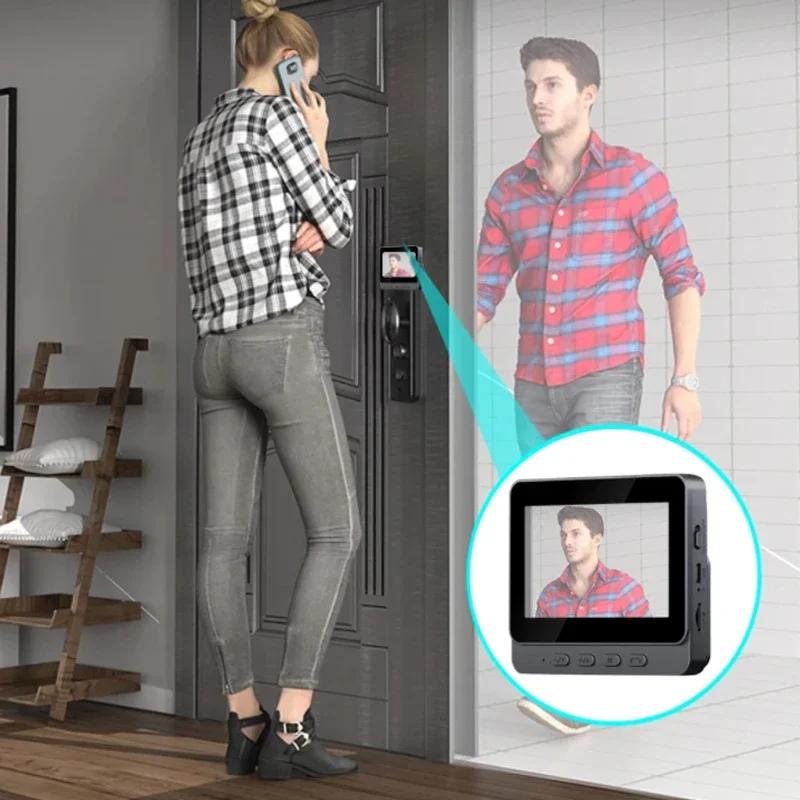 Doorbell Video Intercom Camera Inteligente Wireless by Bell Night Vision 4.3Inch Screen for Security Smart Home Apartment No brand