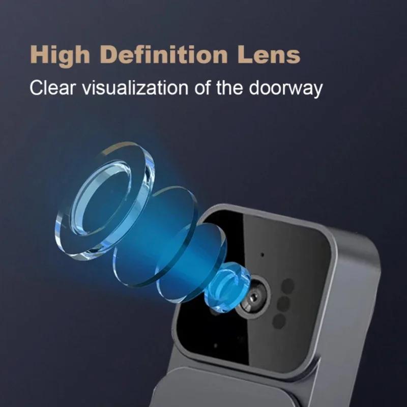 Doorbell Video Intercom Camera Inteligente Wireless by Bell Night Vision 4.3Inch Screen for Security Smart Home Apartment No brand