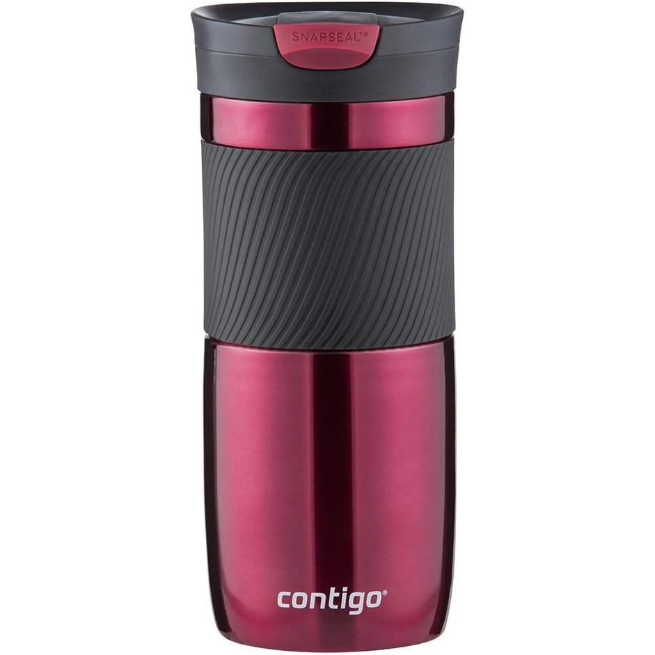 Contigo Byron Snapseal Travel Mug | Stainless Steel Thermal Mug | Vacuum Flask | Leakproof Tumbler | Coffee to Go Mug with BPA Free Easy-Clean Lid