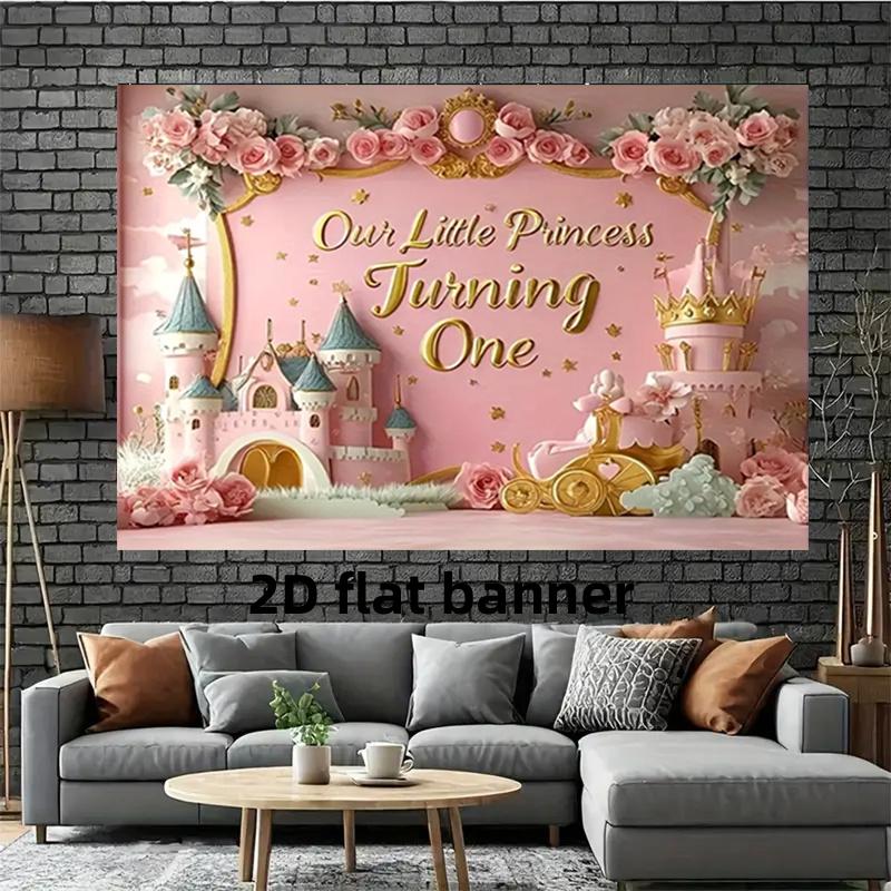 Luxurious Minimalist Princess Castle Design, Thick & Durable Decorative Banner for Living Room/Bedroom/Study/Office/Hallway, Enhances Happiness with Modern Minimalist Style, Wall Decoration, Room Decor, Elegant Pattern, Highqual