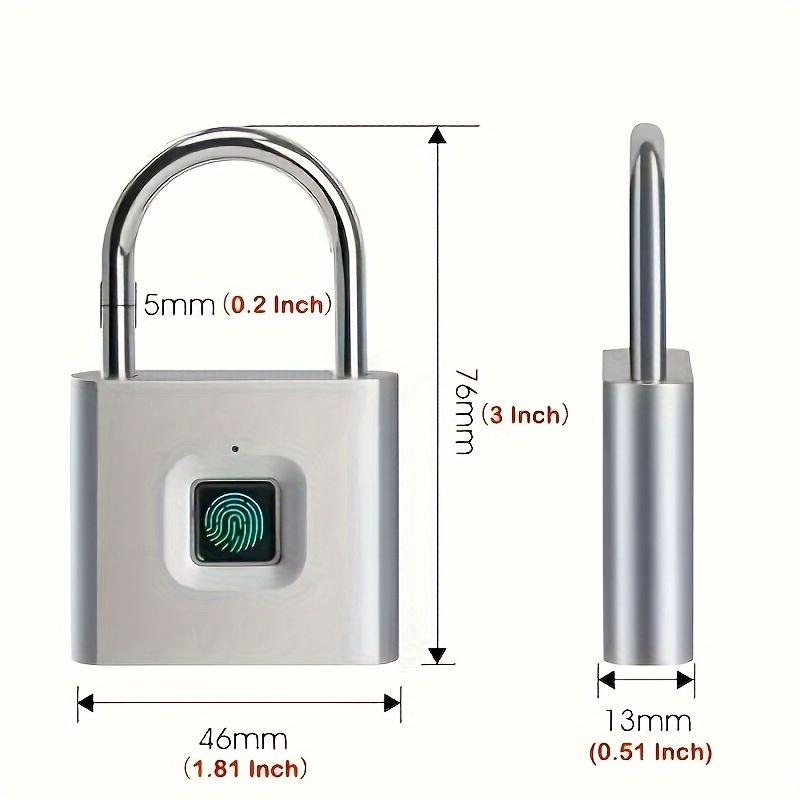 [Smart Fingerprint Padlock] Rust-Resistant Smart Fingerprint Padlock | Portable Keyless Anti-Theft Security Lock with USB Charging for Luggage And Suitcases