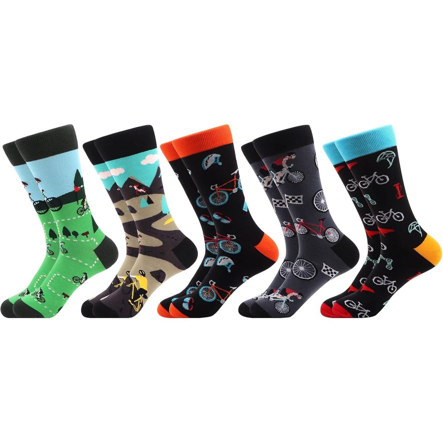 Wecibor Mens Dress Colorful Funny Novelty Casual Combed Cotton Crew Socks WeciBor