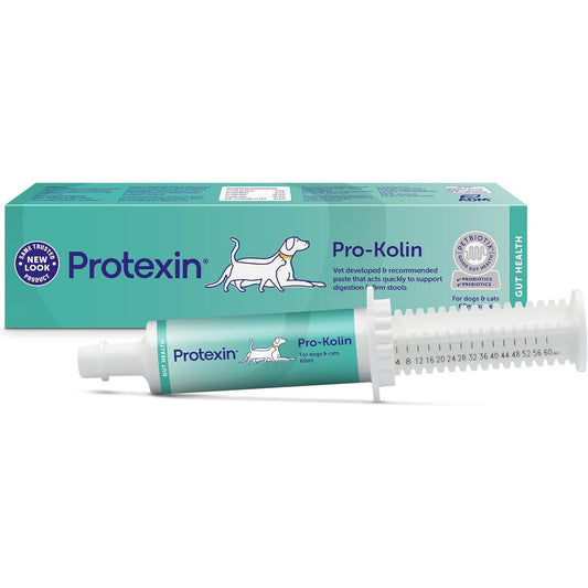 Protexin Pro-Kolin Digestive Support Paste for Cats & Dogs to Firm Poop, 60Ml Syringe, Beef Flavour