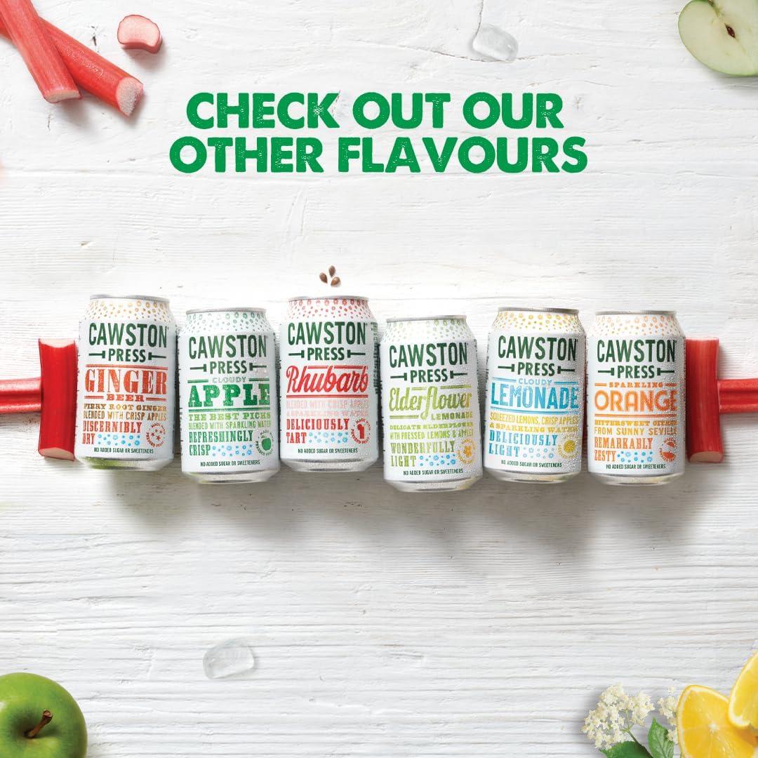 Cawston Press Sparkling Cloudy Apple Fizzy Drink Blended with Sparkling Water and Pressed Apple (330Ml X 12 Cans) Gluten Free - Vegan - No Added Sugar