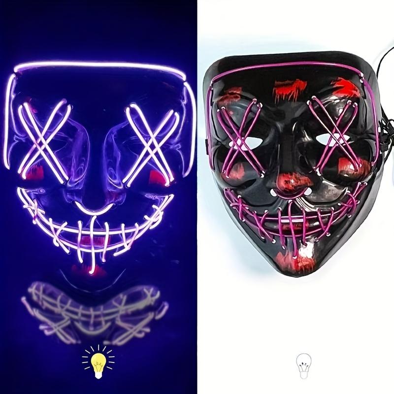 [1pc Glow Mask] Glow in the Dark 1pc Plastic Mask | Street Style Design for Holiday Dance Party Games