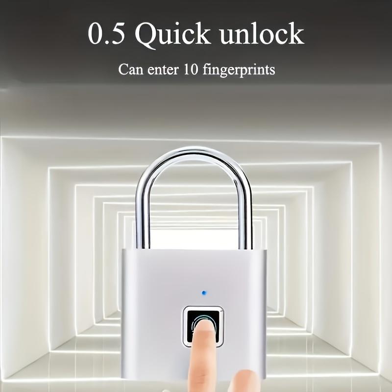 [Smart Fingerprint Padlock] Rust-Resistant Smart Fingerprint Padlock | Portable Keyless Anti-Theft Security Lock with USB Charging for Luggage And Suitcases