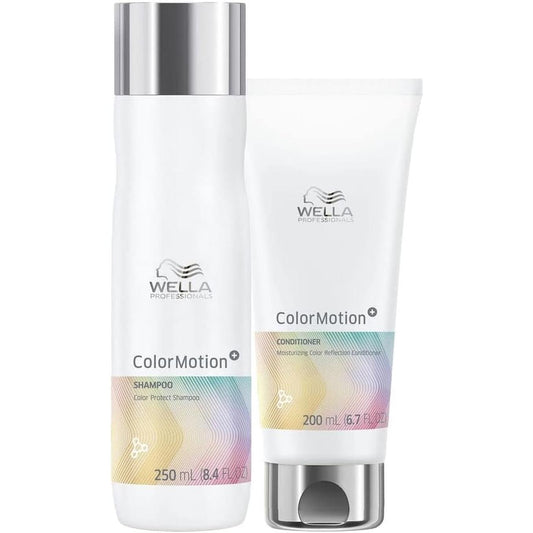 Wella Colormotion + Protection Shampoo 250ml & Conditioner 200ml Set for Color Protection & Retention Haircare Cleanser