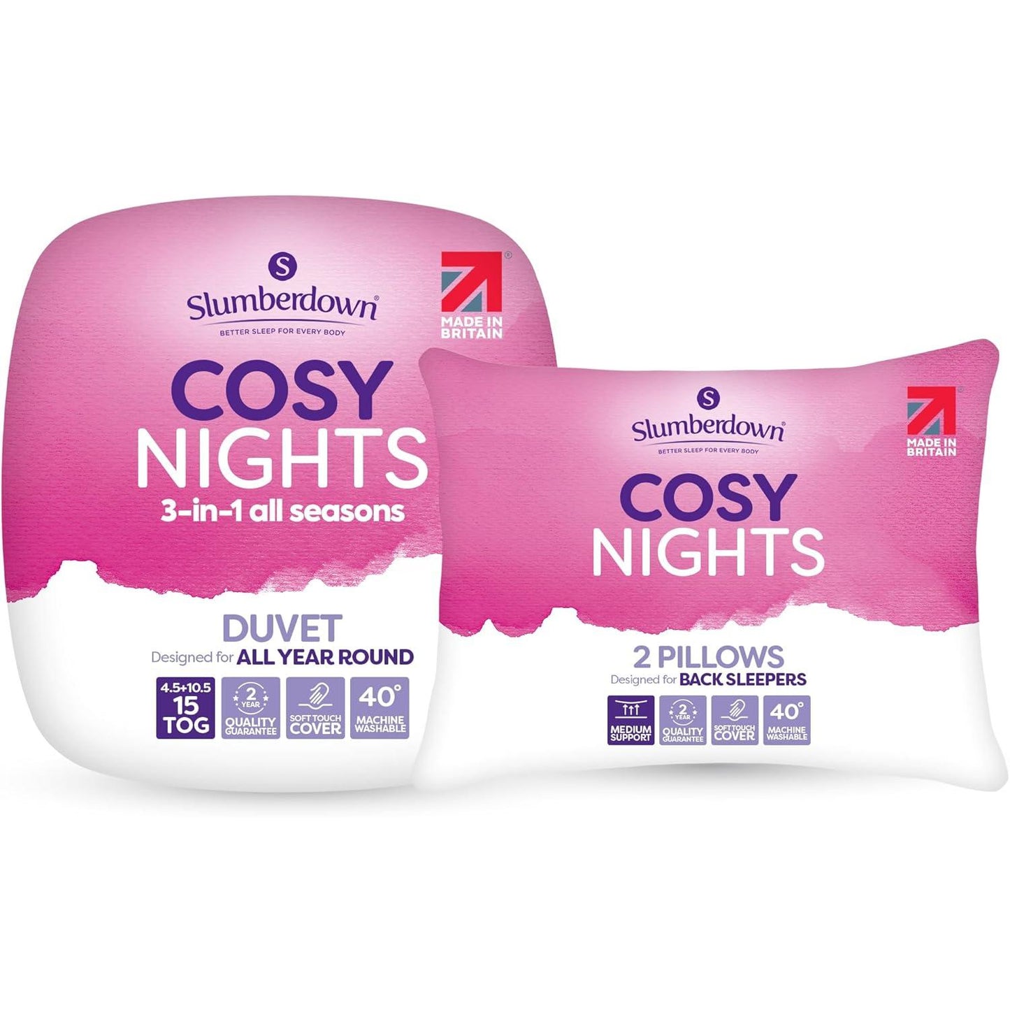 Slumberdown Cosy Nights 15 Tog King Size Duvet - Thick, Extra Warm & Snuggly King Quilt for Cold Winter Nights | Uk-Made, Soft-Touch, Non-Allergenic & Washable (225 X 220Cm)