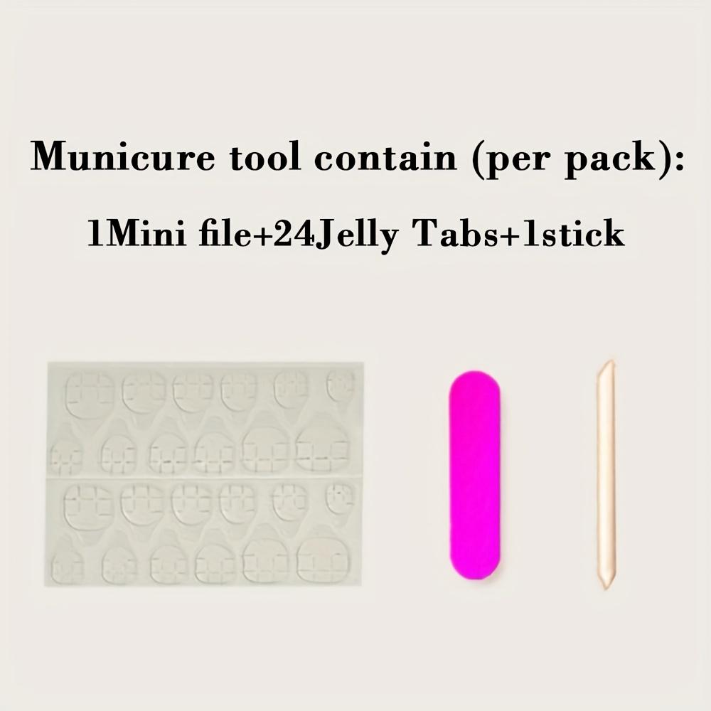 24pcs Handmade Acrylic Press On Nails - Manicure 3D Butterfly Rhinestones