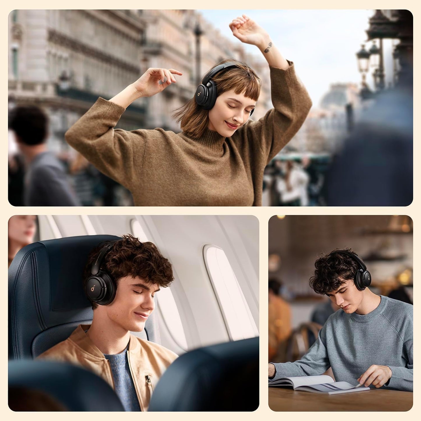 Soundcore by Anker Q30 Hybrid Active Noise Cancelling Headphones with Multiple Modes, Hi-Res Sound, Custom EQ via App, 50H Playtime, Comfortable Fit, Bluetooth Headphones, Multipoint Connection