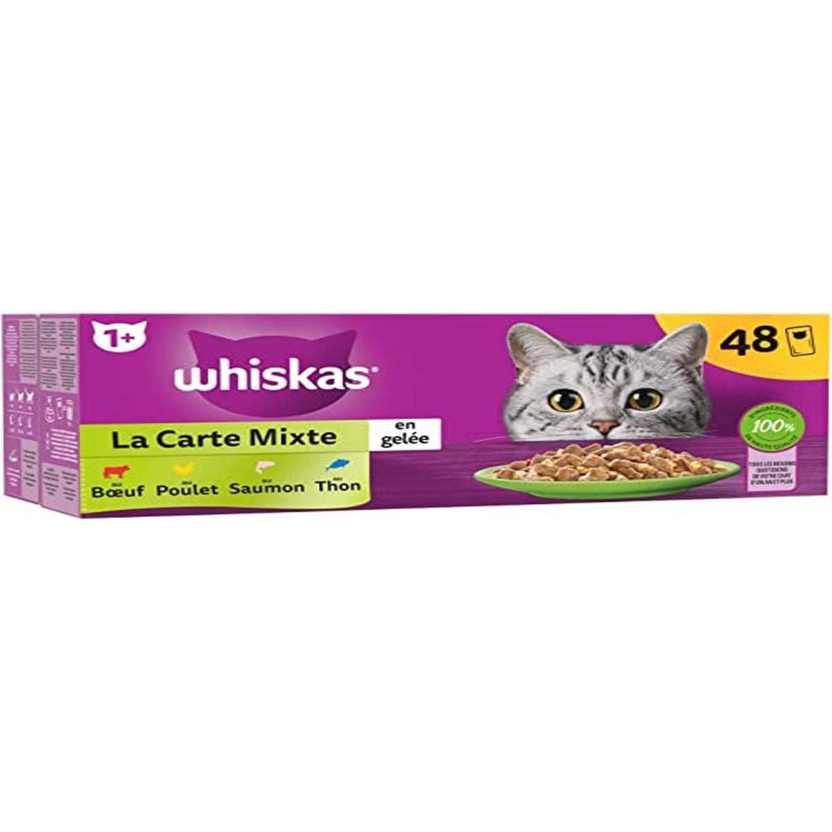 Whiskas 1+ Adult Classic Selection in Gravy 84 Pouches, Adult Wet Cat Food, Megapack (84 X 85 G) whiskas