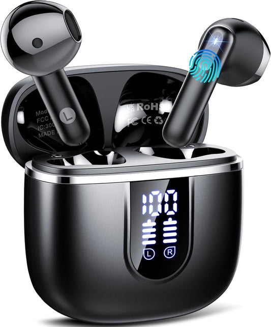Wireless Earbuds, Bluetooth 5.4 Earphones in Ear with Hifi Stereo,14Mm Drivers with Big Bass, 40H Clear Calls Bluetooth Earphones, Wireless Ear Buds with 4 ENC Noise Cancelling Mic IP7 Waterproof Cillso