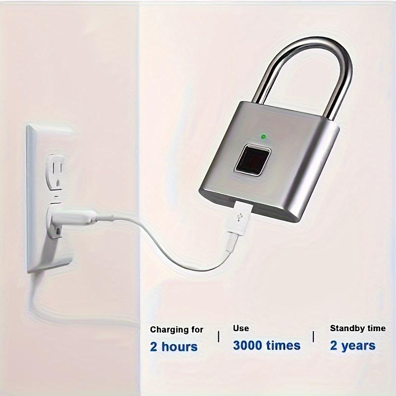 [Smart Fingerprint Padlock] Rust-Resistant Smart Fingerprint Padlock | Portable Keyless Anti-Theft Security Lock with USB Charging for Luggage And Suitcases