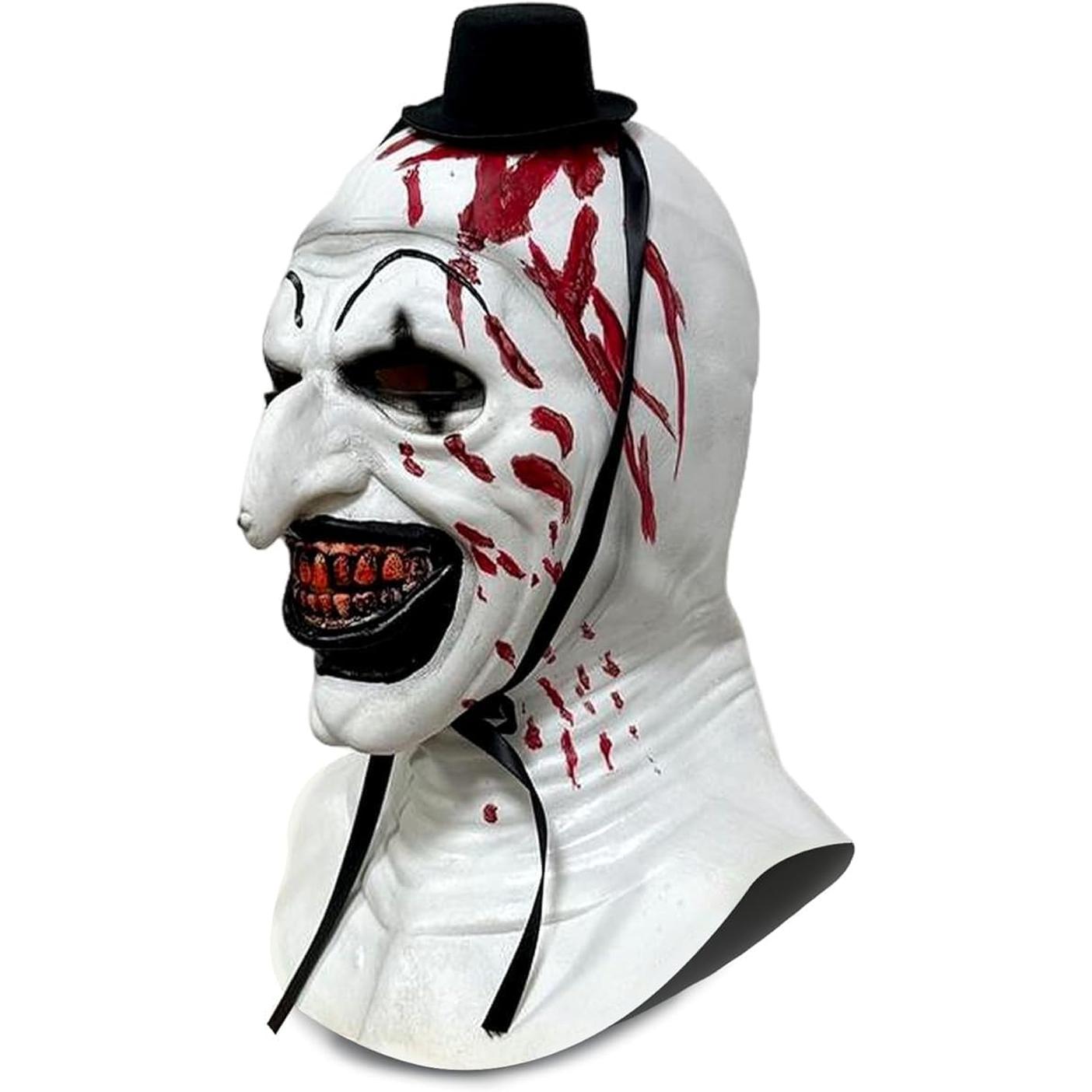 NEW-YIJUNSHUN Adult Terrifier Art the Clown Mask Art the Clown Terrifier Costume Terror Masks Scary the Killer Clown Joker Mask Halloween Cosplay Full Head Costume Props NYJS