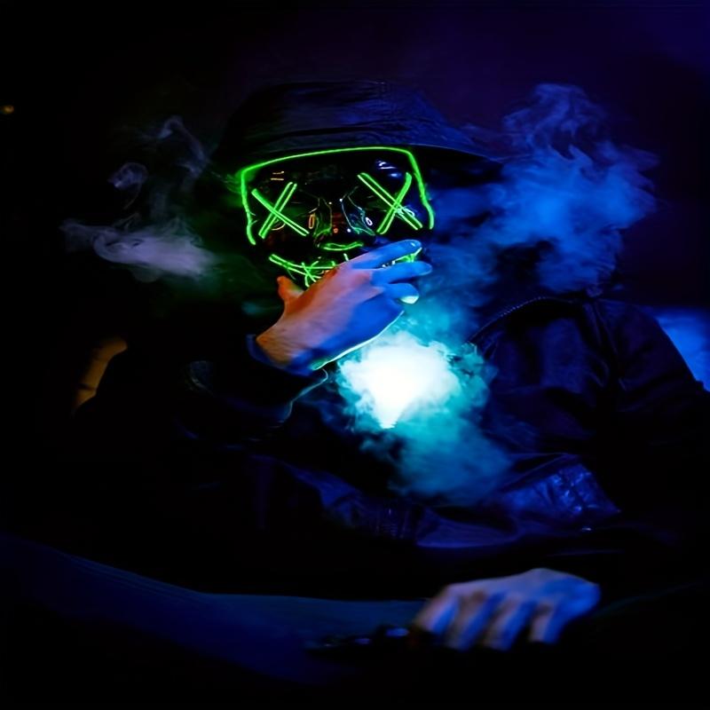[1pc Glow Mask] Glow in the Dark 1pc Plastic Mask | Street Style Design for Holiday Dance Party Games