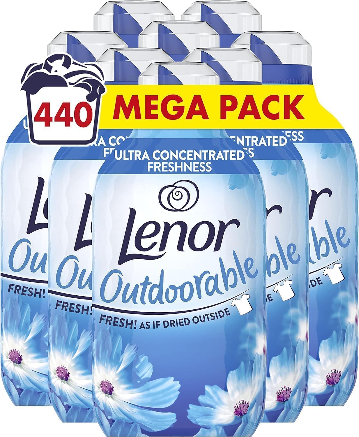 Lenor Outdoorable Fabric Conditioner 480 Washes (8X60), Spring Awakening - Ultra Concentrated Freshness lenor