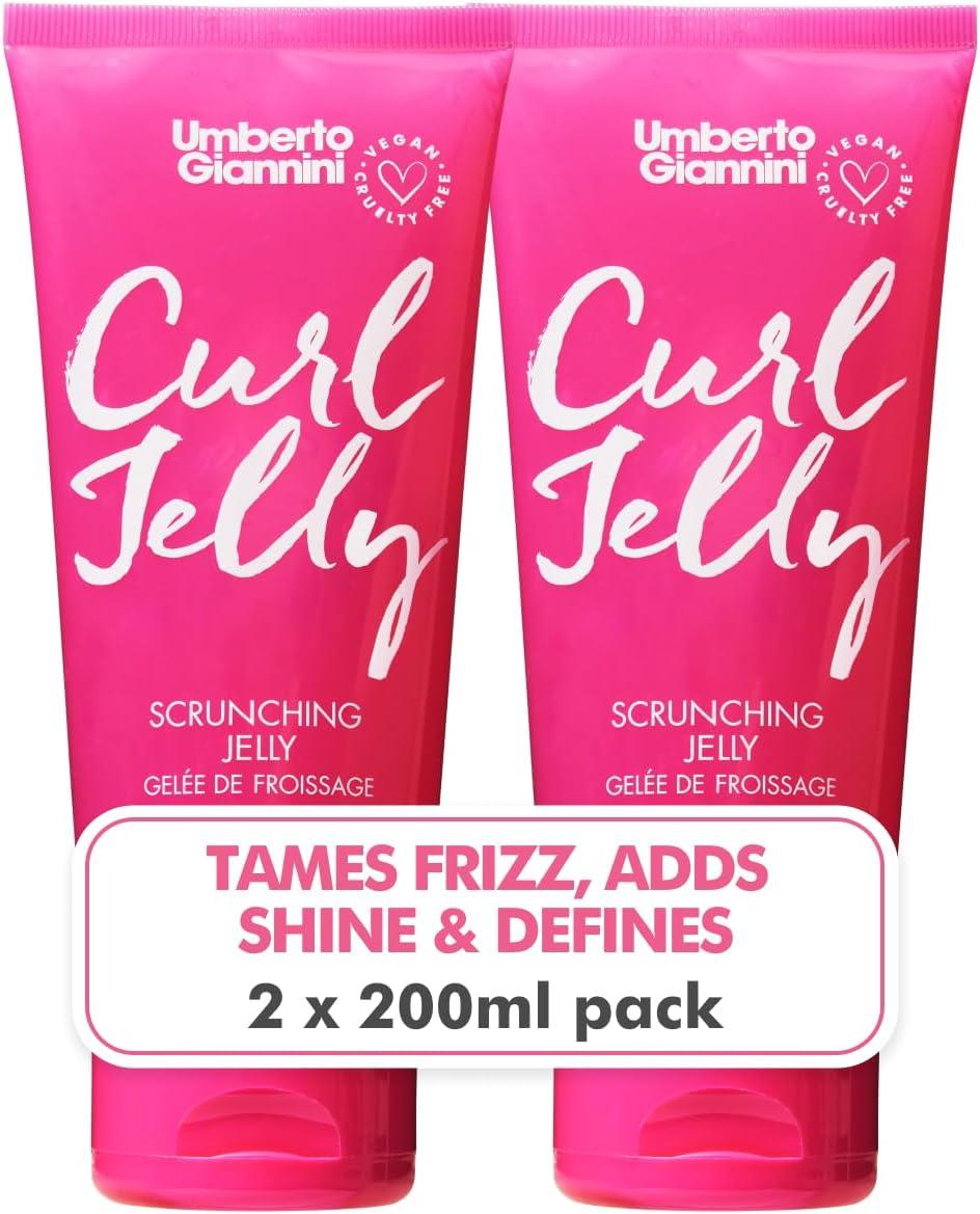 Umberto Giannini Curl Jelly Hair Kit - Includes 4 Products to Wash + Style Your Curls - Cult Favorite Curl Jelly - Shampoo, Conditioner, Curl Cream - for Curls, Waves & Coils
