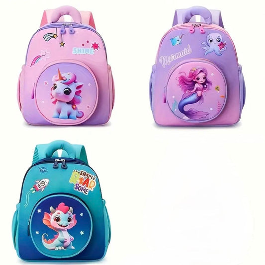Cute Children'S Bapa Nursery Bag Boys and Girls Small Class Baby Double Oulder Bag Cartoon Sle Waterproof Nylon No brand