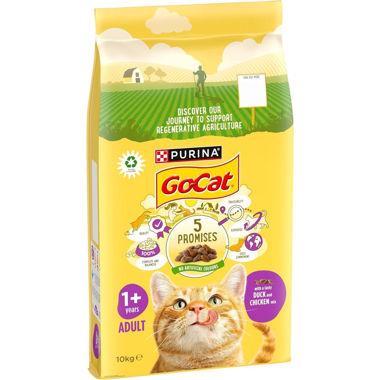 GO-CAT Chicken and Duck Dry Cat Food 10Kg Go-Cat