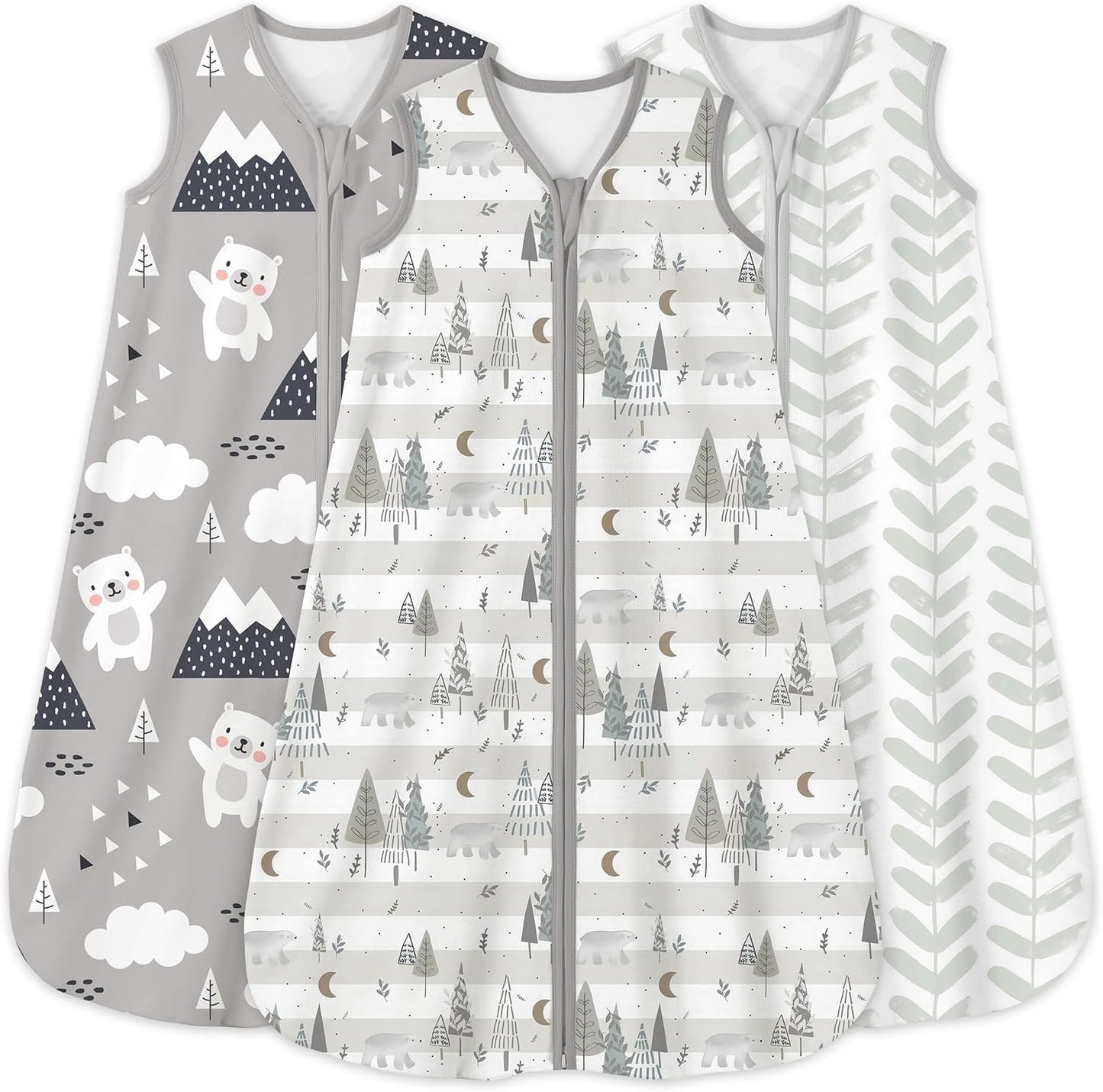 Baby Sleeping Bag 6-12 Months 100% Cotton TOG 2.5 Winter Toddler Sleep Sack Wearable Blanket for Infant Toddler Green