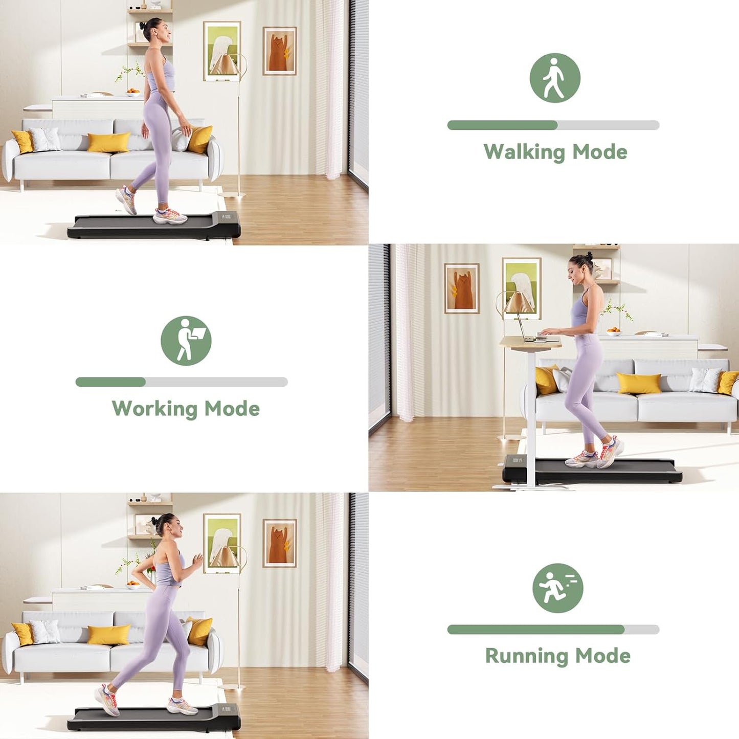 Lacuffy Raceable Walking Pad 2.5HP, under Desk Treadmill with APP Control, Max 136Kg 159Kg Walking Machine with Multi-Runner Races & Real-Time Interaction, Door to Door Delivery