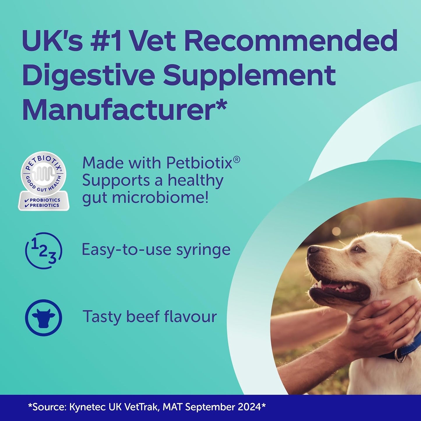 Protexin Pro-Kolin Digestive Support Paste for Cats & Dogs to Firm Poop, 60Ml Syringe, Beef Flavour