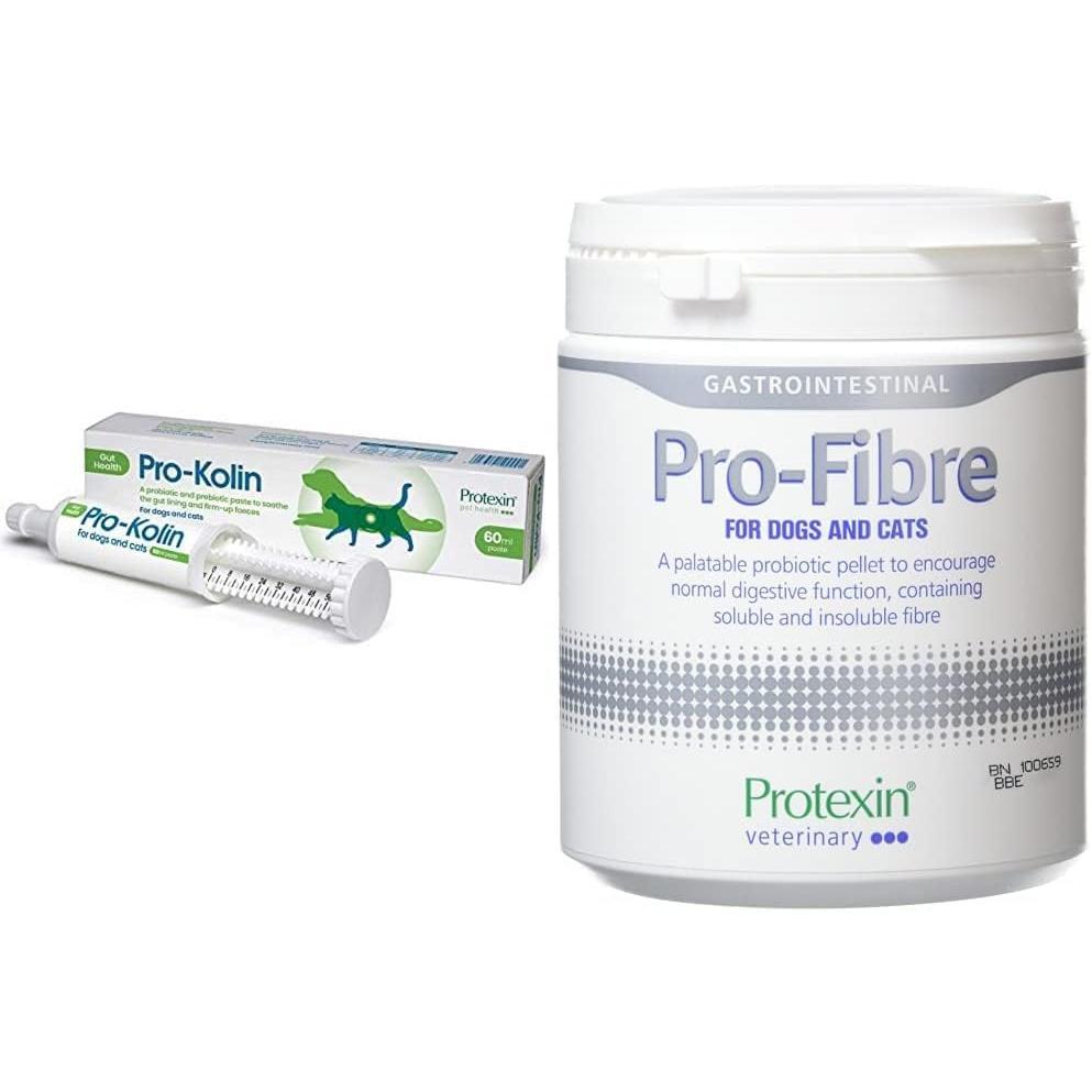 Protexin Pro-Kolin Digestive Support Paste for Cats & Dogs to Firm Poop, 60Ml Syringe, Beef Flavour