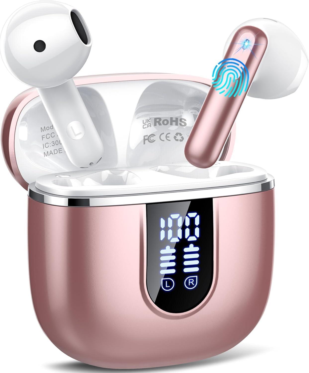 Wireless Earbuds, Bluetooth 5.4 Earphones in Ear with Hifi Stereo,14Mm Drivers with Big Bass, 40H Clear Calls Bluetooth Earphones, Wireless Ear Buds with 4 ENC Noise Cancelling Mic IP7 Waterproof Cillso