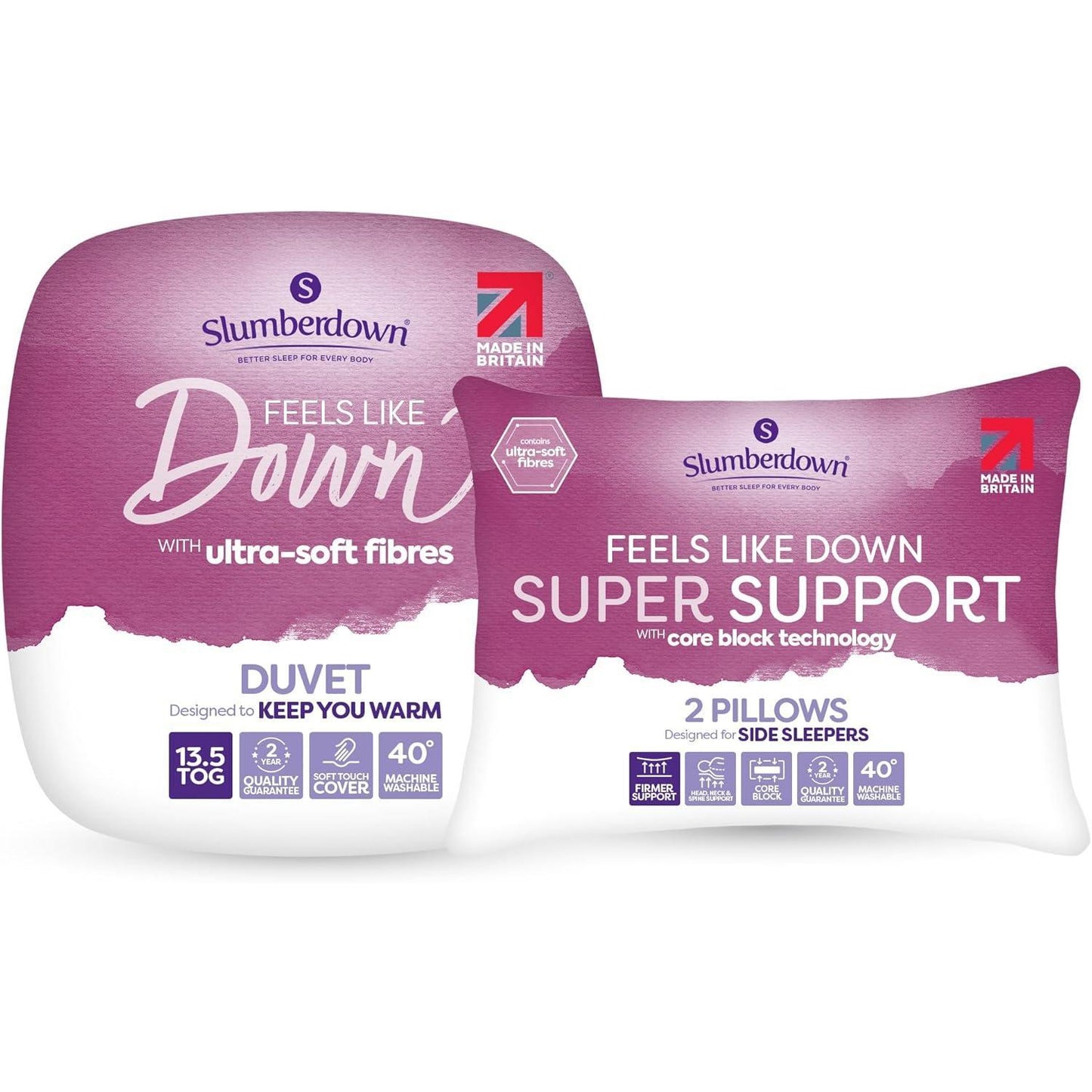 Slumberdown Feels like down King Size Duvet 13.5 Tog - Ultra Soft Extra Warm & Snuggly King Quilt for Cold Winter Nights | UK Made, Non-Allergenic & Washable (225 X 220Cm)