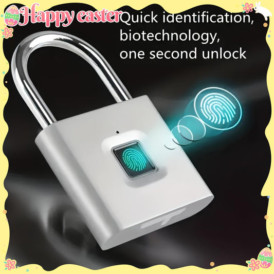 [Smart Fingerprint Padlock] Rust-Resistant Smart Fingerprint Padlock | Portable Keyless Anti-Theft Security Lock with USB Charging for Luggage And Suitcases