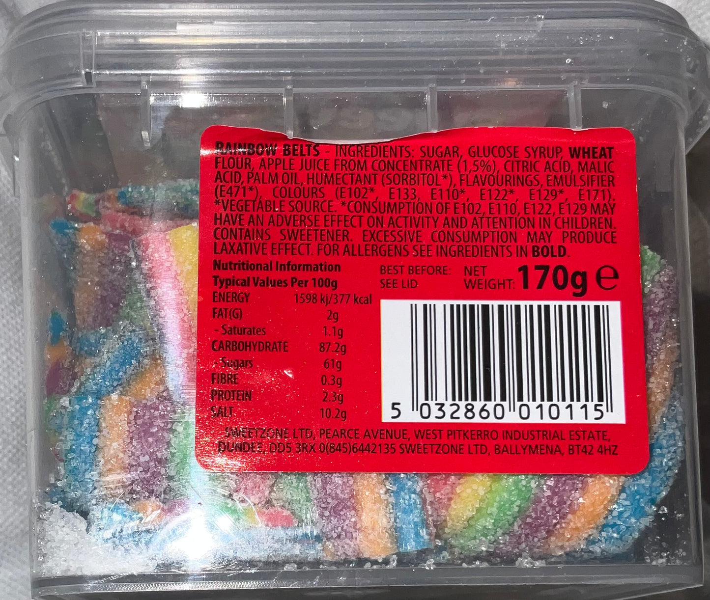 Sweetzone Halal Jelly & Vegan Sweets _Tangy, Party & Fizzy Mixes & Rainbow belts