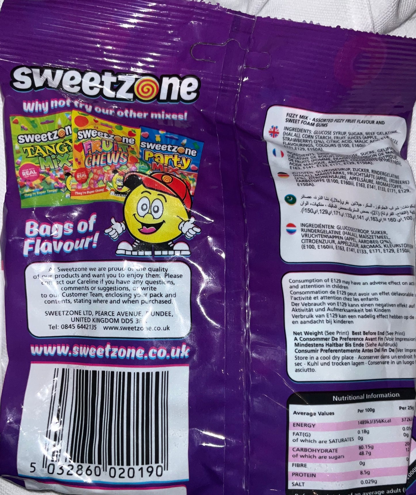 Sweetzone Halal Jelly & Vegan Sweets _Tangy, Party & Fizzy Mixes & Rainbow belts