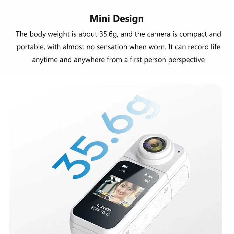 2.7K Thumb Camera Portable Body Pocket Video Audio WiFi Sports Action Camcorder 