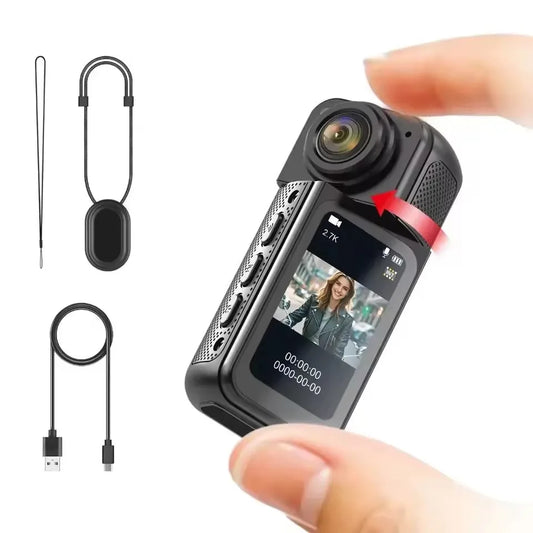 2.7K Thumb Camera Portable Body Pocket Video Audio WiFi Sports Action Camcorder 