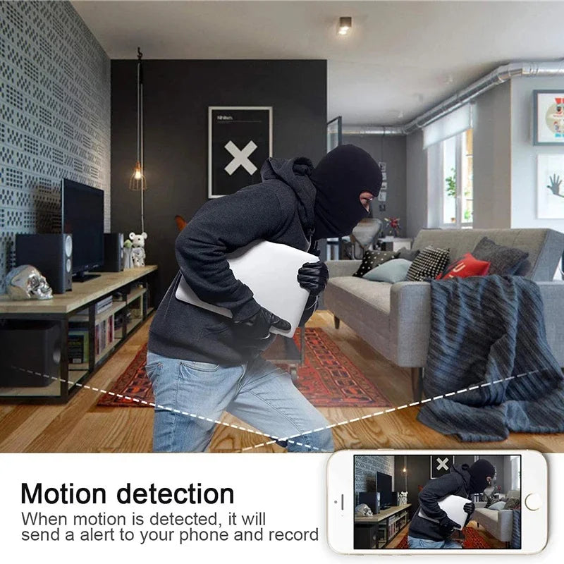 HD 1080P Wireless WiFi Indoor Security Camera – Rechargeable,Night Vision W/App