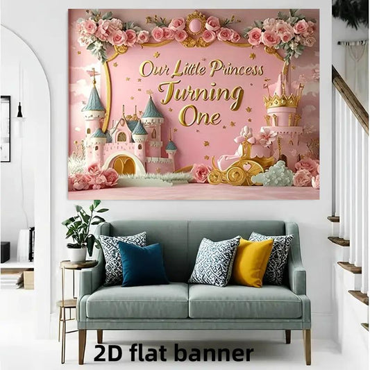 Luxurious Minimalist Princess Castle Design, Thick & Durable Decorative Banner for Living Room/Bedroom/Study/Office/Hallway, Enhances Happiness with Modern Minimalist Style, Wall Decoration, Room Decor, Elegant Pattern, Highqual