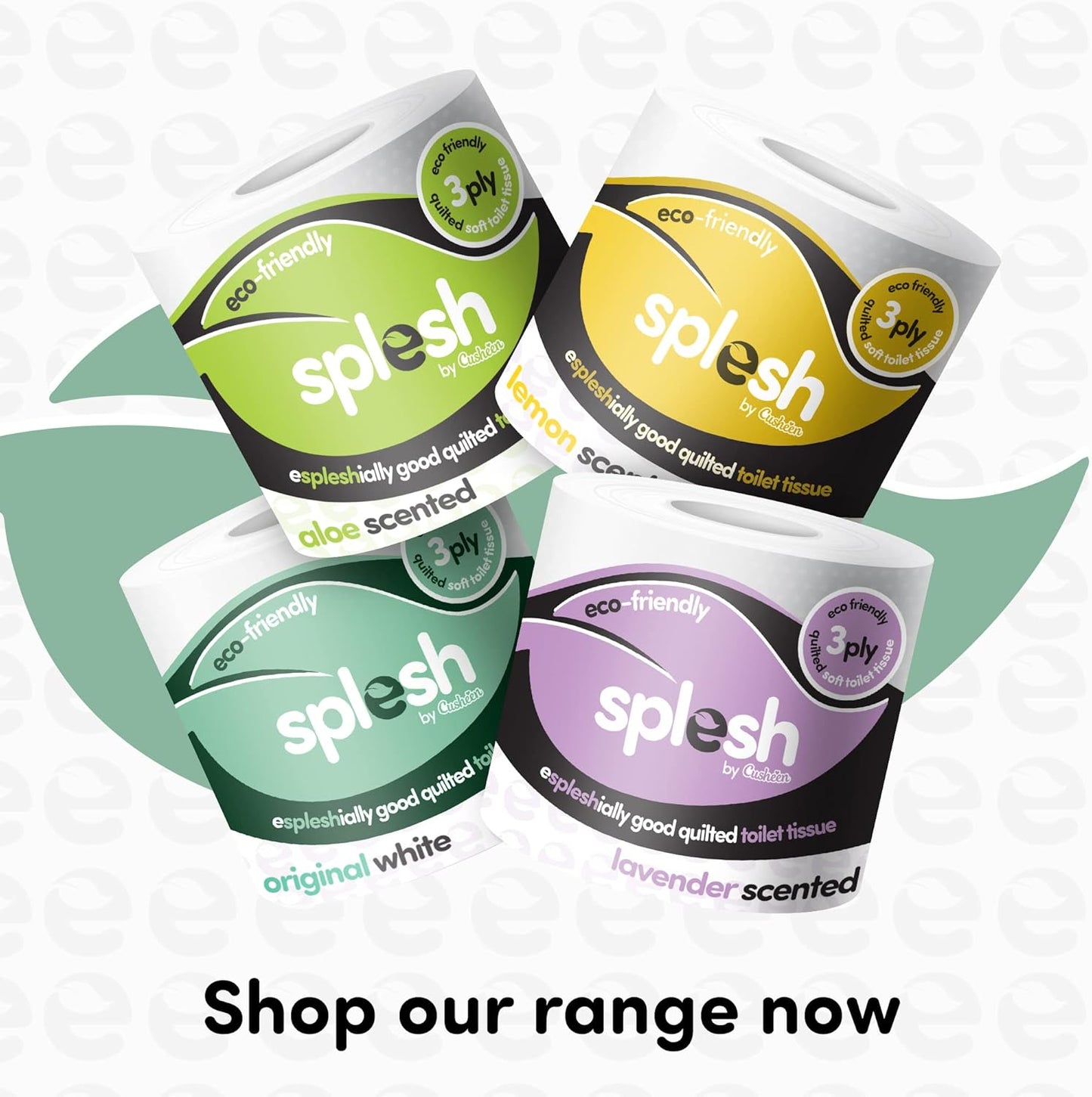 Splesh by Cusheen 3-Ply Toilet Roll - Unscented (72 Pack) Soft, Quilted Bulk Toilet Rolls, Toilet Tissue and Loo Rolls – Eco-Friendly Toilet Paper Sustainably Crafted in the UK