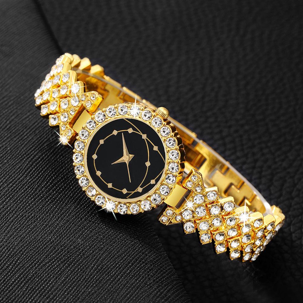Luxury Fashion Quartz Watch Women Bracelet Jewellery Set Rhinestone Crystal Gift