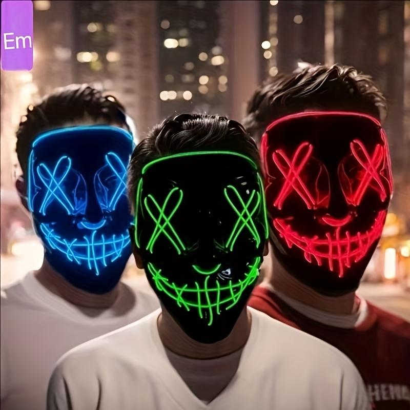 [1pc Glow Mask] Glow in the Dark 1pc Plastic Mask | Street Style Design for Holiday Dance Party Games