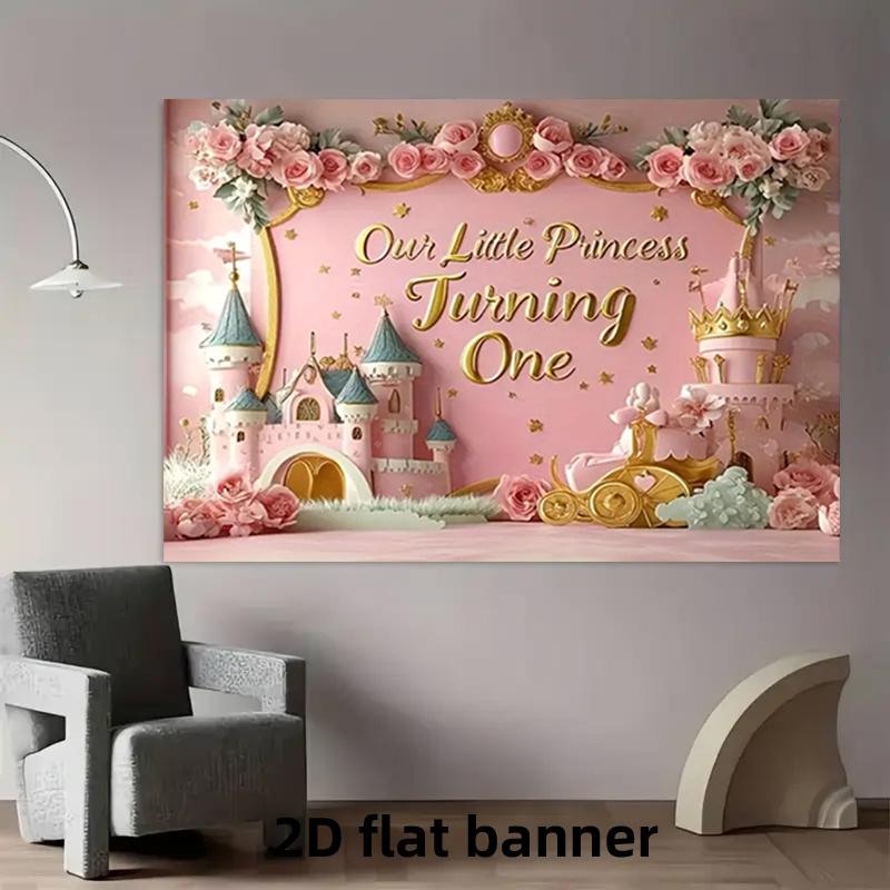 Luxurious Minimalist Princess Castle Design, Thick & Durable Decorative Banner for Living Room/Bedroom/Study/Office/Hallway, Enhances Happiness with Modern Minimalist Style, Wall Decoration, Room Decor, Elegant Pattern, Highqual