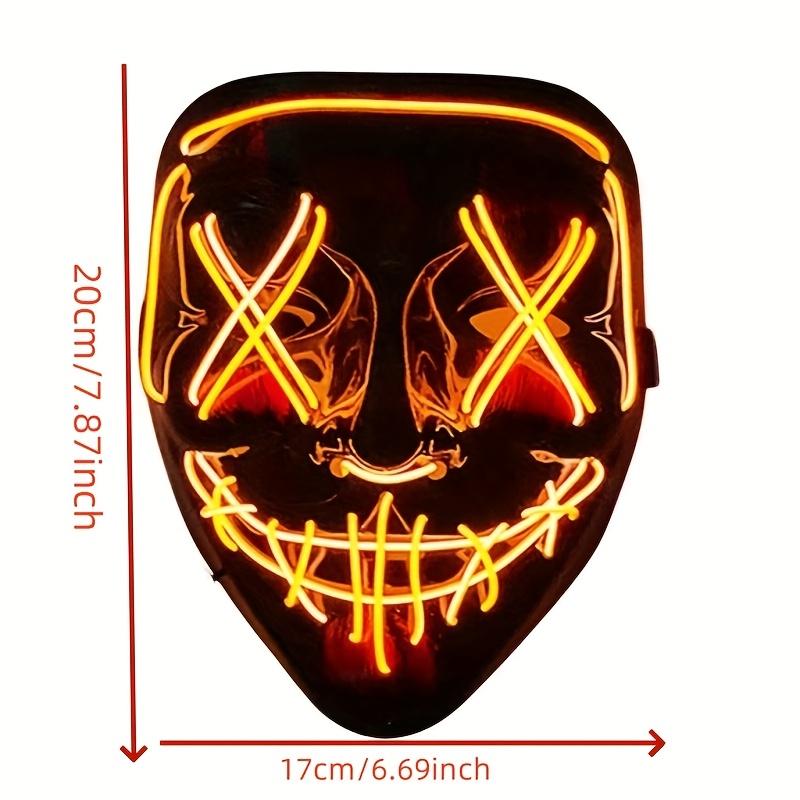 [1pc Glow Mask] Glow in the Dark 1pc Plastic Mask | Street Style Design for Holiday Dance Party Games