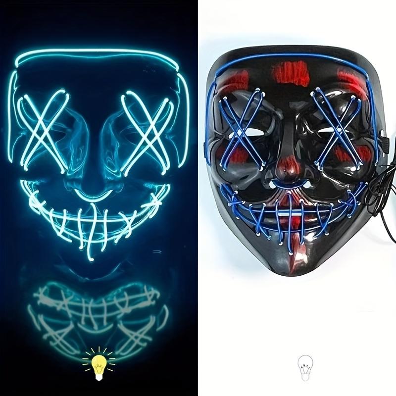 [1pc Glow Mask] Glow in the Dark 1pc Plastic Mask | Street Style Design for Holiday Dance Party Games