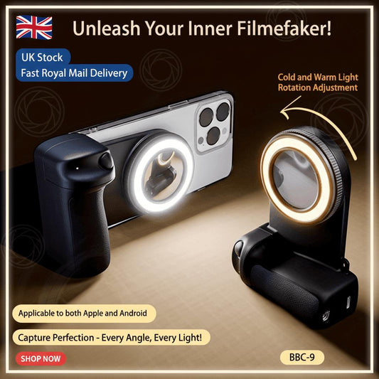 Magnetic Phone Camera Holder 360° Grip – Universal Mobile Bracket Selfie Remote