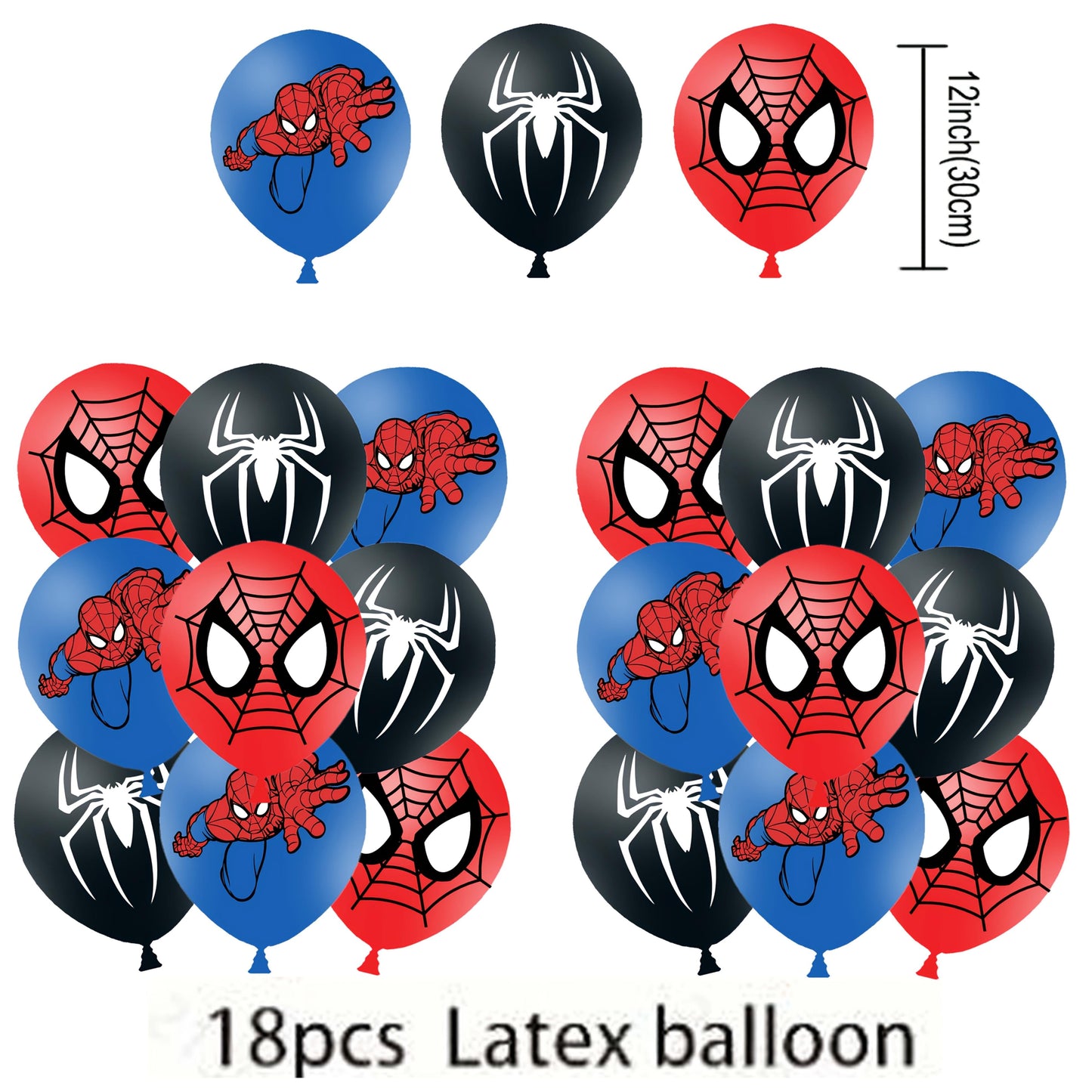 Spider-Man 32pcs Kids Birthday Theme Party Balloons Decorations Boys Girls
