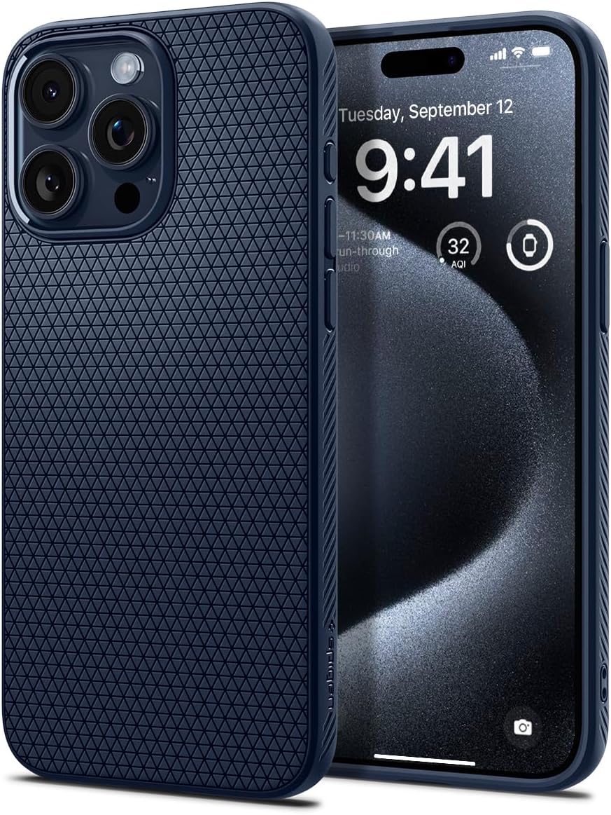 Spigen Liquid Air Case Compatible with Iphone 15 - Matte Black