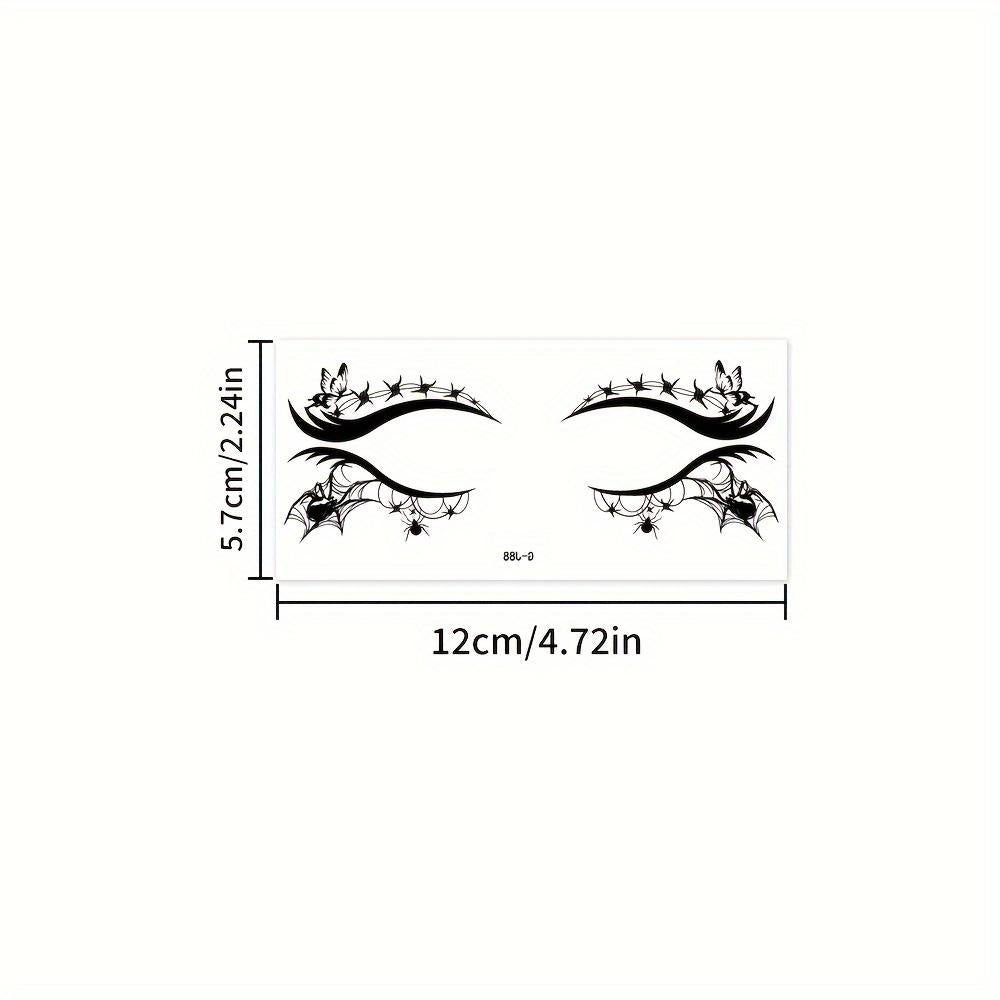 12pcs Halloween Eye Makeup Stickers, Waterproof and Removable Eyeshadow Replacement Kit, Halloween Party Supplies, Pumpkin Spider Bat Witch