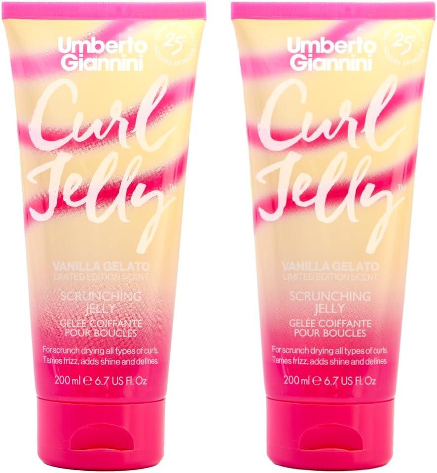 Umberto Giannini Curl Jelly Hair Kit - Includes 4 Products to Wash + Style Your Curls - Cult Favorite Curl Jelly - Shampoo, Conditioner, Curl Cream - for Curls, Waves & Coils