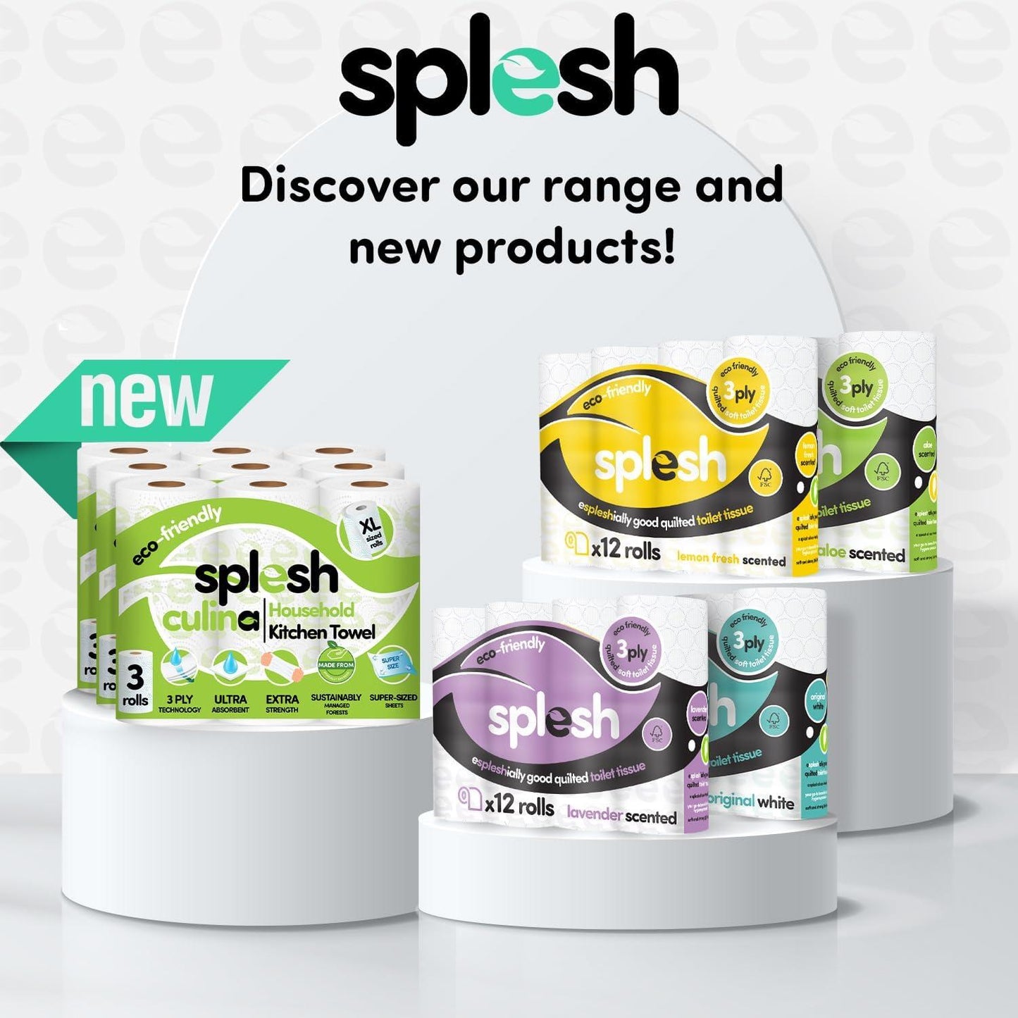 Splesh by Cusheen 3-Ply Toilet Roll - Aloe Vera Fragrance (72 Pack) Soft, Quilted Bulk Toilet Rolls, Toilet Tissue and Loo Rolls – Eco-Friendly Toilet Paper Sustainably Crafted in the UK