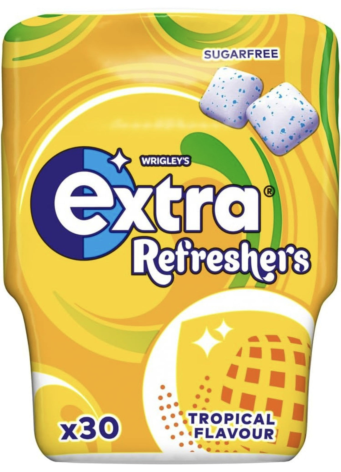 Wrigley’s Extra Refreshers Sugarfree Chewing Gum 30pcs - Tropical & Bubble Mint!